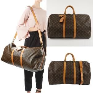 💎✨Authentic✨💎Louis Vuitton Monogram Keep All Bandouliere 55 Boston Ba